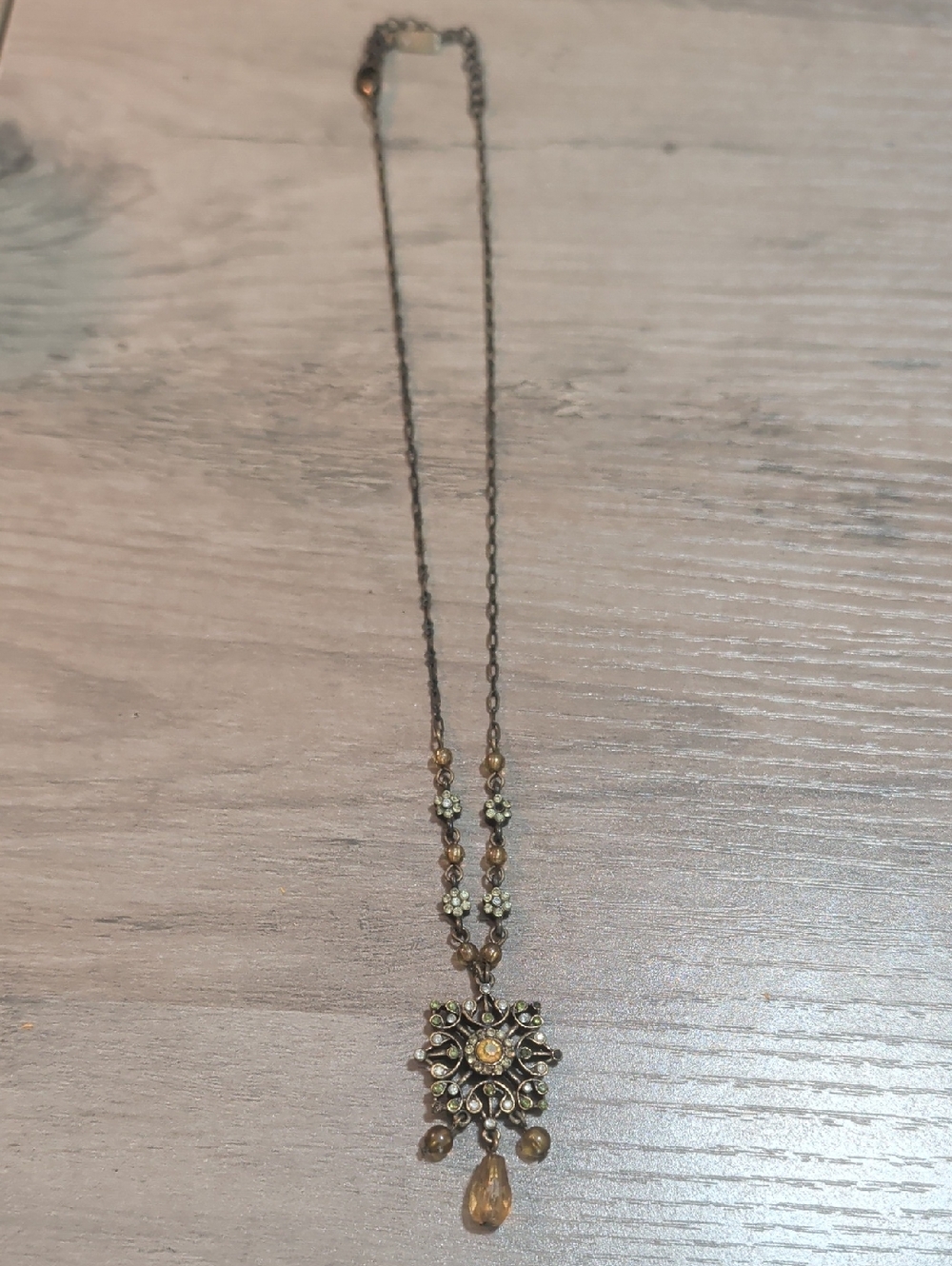 Floral Drop Pendant Necklace